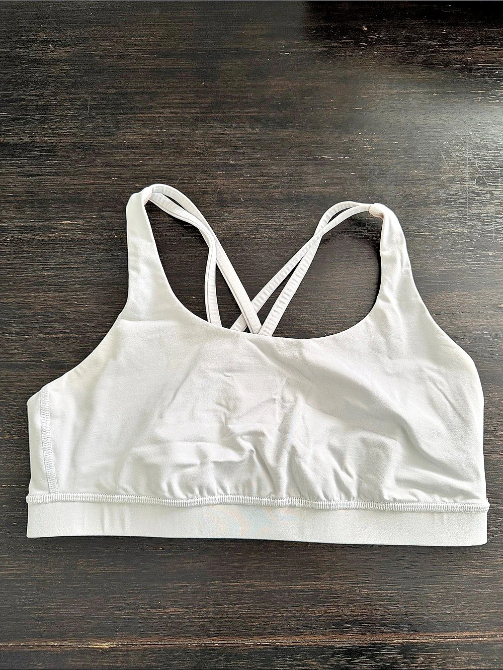 lululemon Energy Bra Strappy Sports Bra White : gf white Size 12